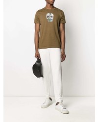 T-shirt à col rond imprimé olive Paul Smith