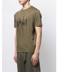 T-shirt à col rond imprimé olive D'urban