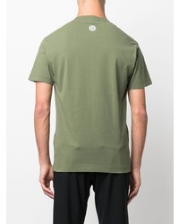 T-shirt à col rond imprimé olive Stone Island