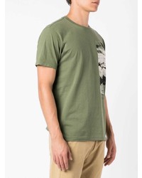 T-shirt à col rond imprimé olive OSKLEN