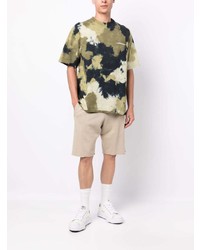 T-shirt à col rond imprimé olive A Bathing Ape