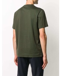 T-shirt à col rond imprimé olive Z Zegna