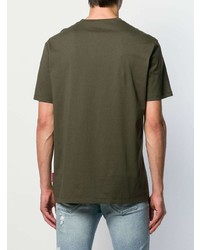 T-shirt à col rond imprimé olive Versace Collection