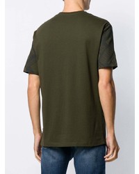 T-shirt à col rond imprimé olive Versace Collection