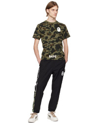 T-shirt à col rond imprimé olive BAPE