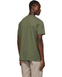 T-shirt à col rond imprimé olive Moncler