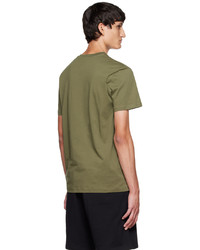 T-shirt à col rond imprimé olive Moschino