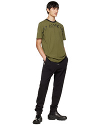 T-shirt à col rond imprimé olive 1017 Alyx 9Sm