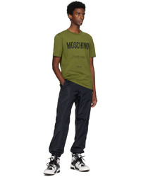 T-shirt à col rond imprimé olive Moschino