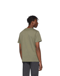 T-shirt à col rond imprimé olive Rag and Bone