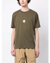 T-shirt à col rond imprimé olive New Balance