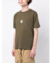 T-shirt à col rond imprimé olive New Balance