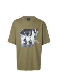T-shirt à col rond imprimé olive Juun.J