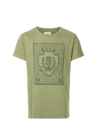 T-shirt à col rond imprimé olive Kent & Curwen