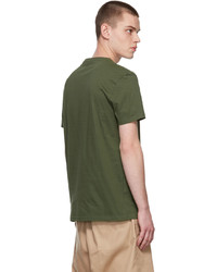 T-shirt à col rond imprimé olive Alexander McQueen