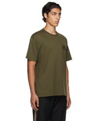 T-shirt à col rond imprimé olive Burberry