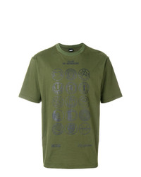 T-shirt à col rond imprimé olive Ktz