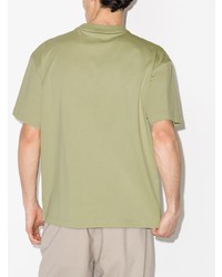 T-shirt à col rond imprimé olive Jacquemus