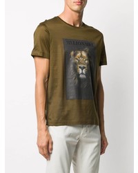 T-shirt à col rond imprimé olive Billionaire