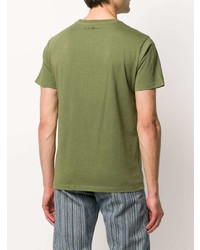 T-shirt à col rond imprimé olive John Richmond