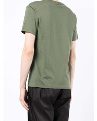 T-shirt à col rond imprimé olive Emporio Armani