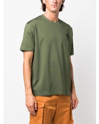 T-shirt à col rond imprimé olive Junya Watanabe MAN