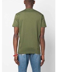 T-shirt à col rond imprimé olive DSQUARED2