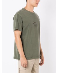 T-shirt à col rond imprimé olive OSKLEN