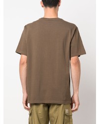 T-shirt à col rond imprimé olive MAISON KITSUNÉ