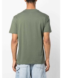 T-shirt à col rond imprimé olive New Balance