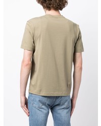 T-shirt à col rond imprimé olive BOSS