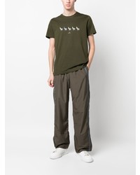 T-shirt à col rond imprimé olive PS Paul Smith