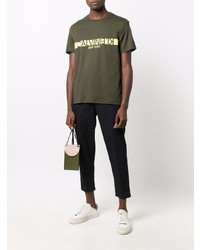 T-shirt à col rond imprimé olive Calvin Klein