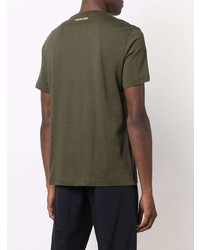 T-shirt à col rond imprimé olive Calvin Klein