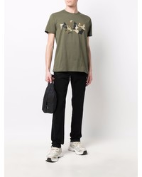 T-shirt à col rond imprimé olive rag & bone