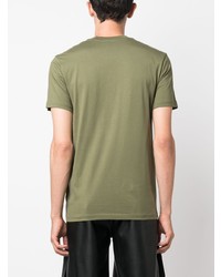 T-shirt à col rond imprimé olive Moschino