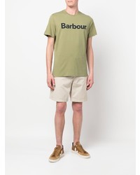 T-shirt à col rond imprimé olive Barbour