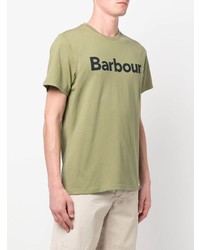 T-shirt à col rond imprimé olive Barbour