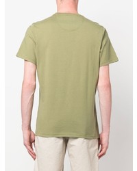 T-shirt à col rond imprimé olive Barbour