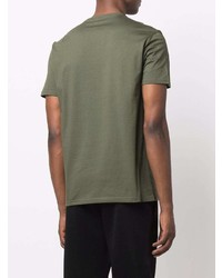 T-shirt à col rond imprimé olive Alexander McQueen