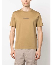 T-shirt à col rond imprimé olive Stone Island