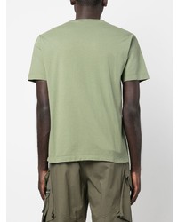 T-shirt à col rond imprimé olive Stone Island