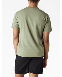 T-shirt à col rond imprimé olive Stone Island