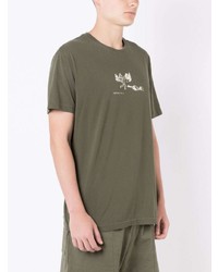 T-shirt à col rond imprimé olive OSKLEN