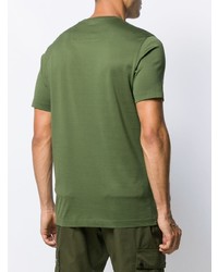 T-shirt à col rond imprimé olive Z Zegna