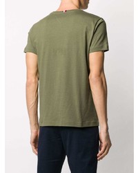 T-shirt à col rond imprimé olive Tommy Hilfiger