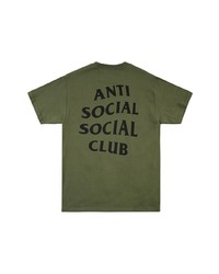 T-shirt à col rond imprimé olive Anti Social Social Club