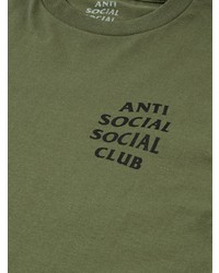 T-shirt à col rond imprimé olive Anti Social Social Club