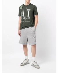 T-shirt à col rond imprimé olive Armani Exchange