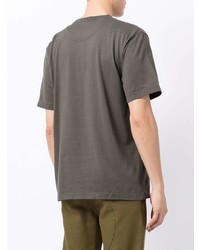 T-shirt à col rond imprimé olive White Mountaineering